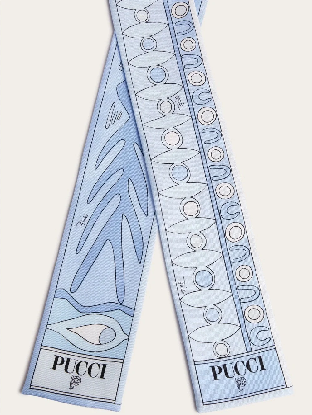 New PUCCI ANGOLI AND SOLEIL PRINT SILK TWILL SCARF